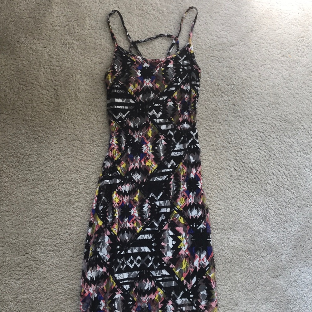 Lengthy colorful sundress